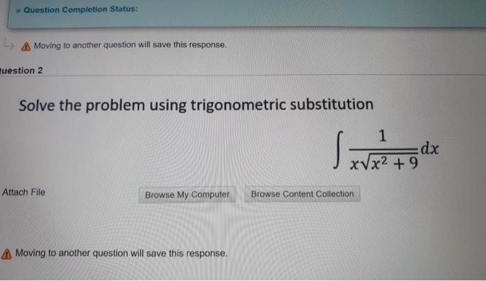 Solved w Question Completion Status: Click Submit to | Chegg.com