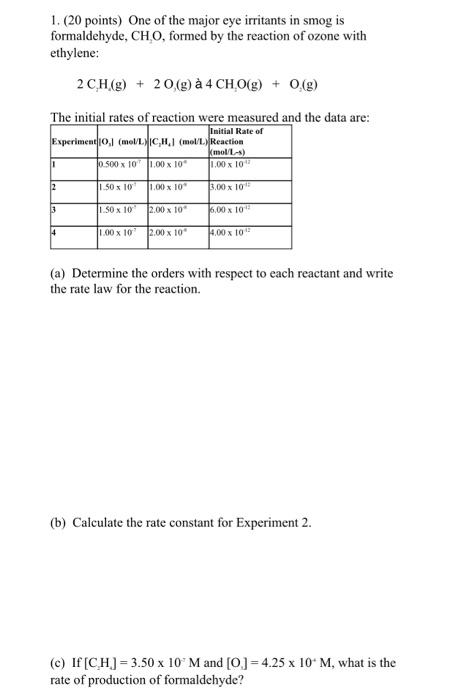 Solved 1 Points One Of The Major Eye Irritants In S Chegg Com