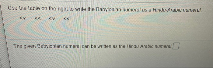 babylonian numerals to hindu arabic