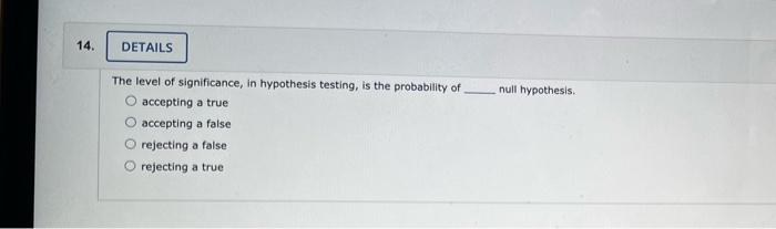 how to hypothesis testing significance level