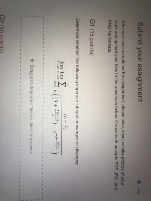 Solved Submit your assignment © Help After you have | Chegg.com