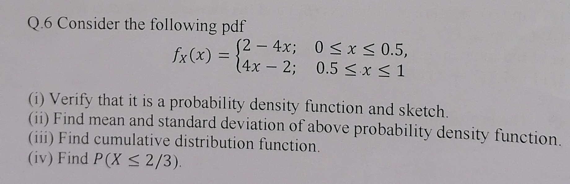 Solved Q. 6 ﻿Consider the following | Chegg.com