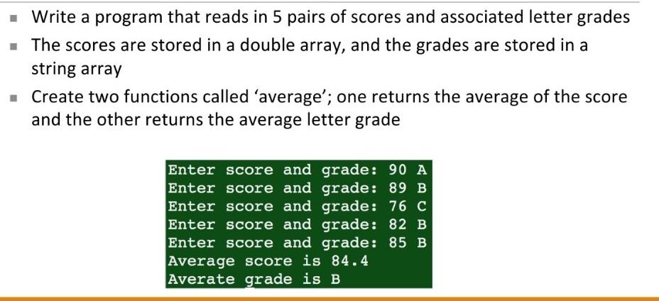 Solved Write a program that reads in 5 pairs of scores and | Chegg.com
