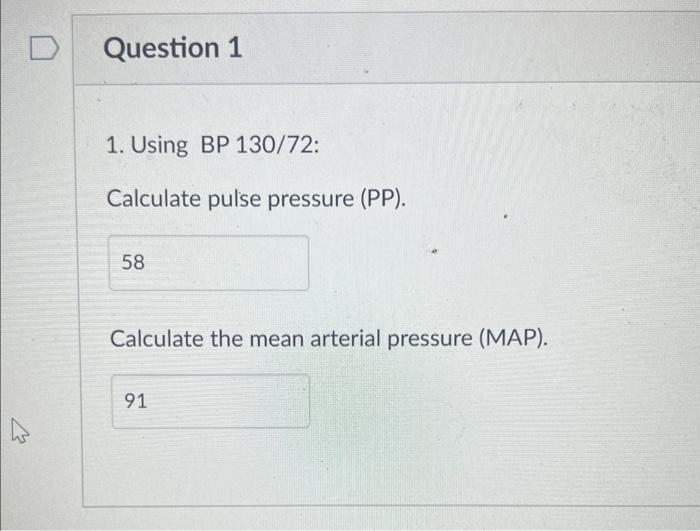 Calculating on sale pulse pressure