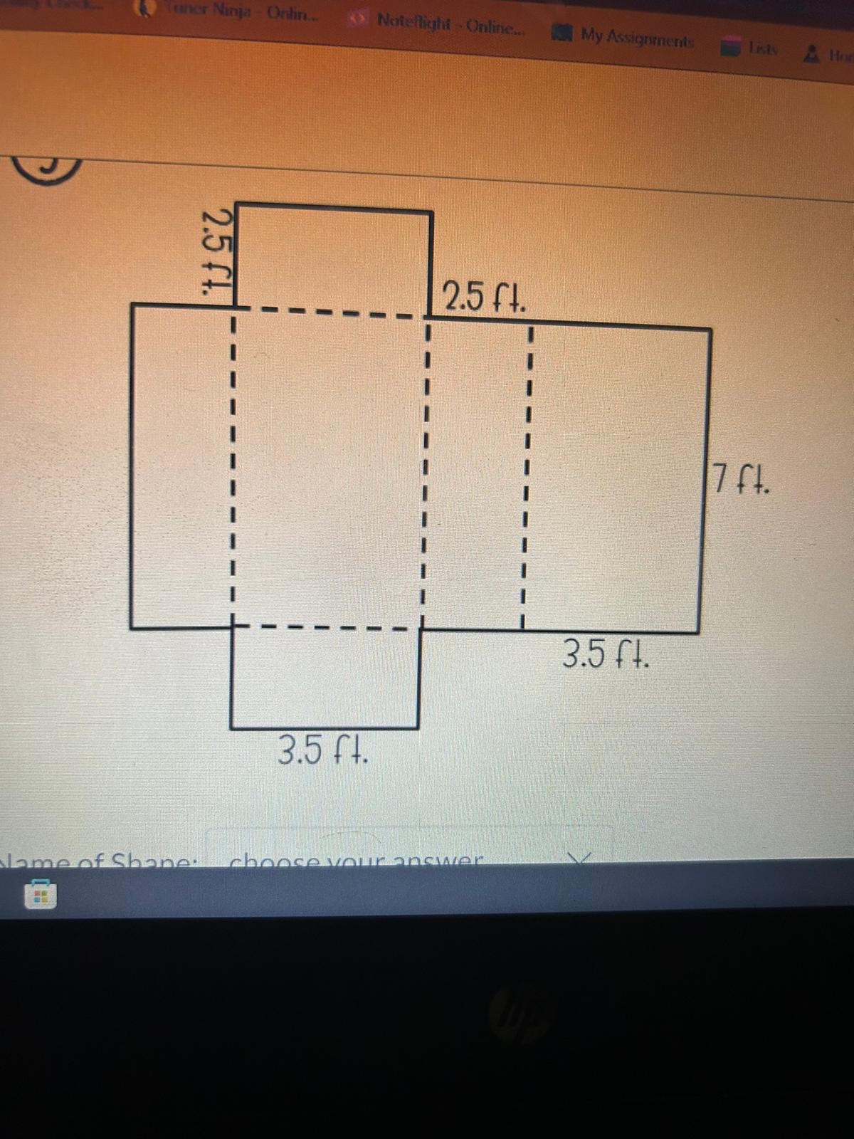 Name of shapeTotal surface areaLateral surface area | Chegg.com
