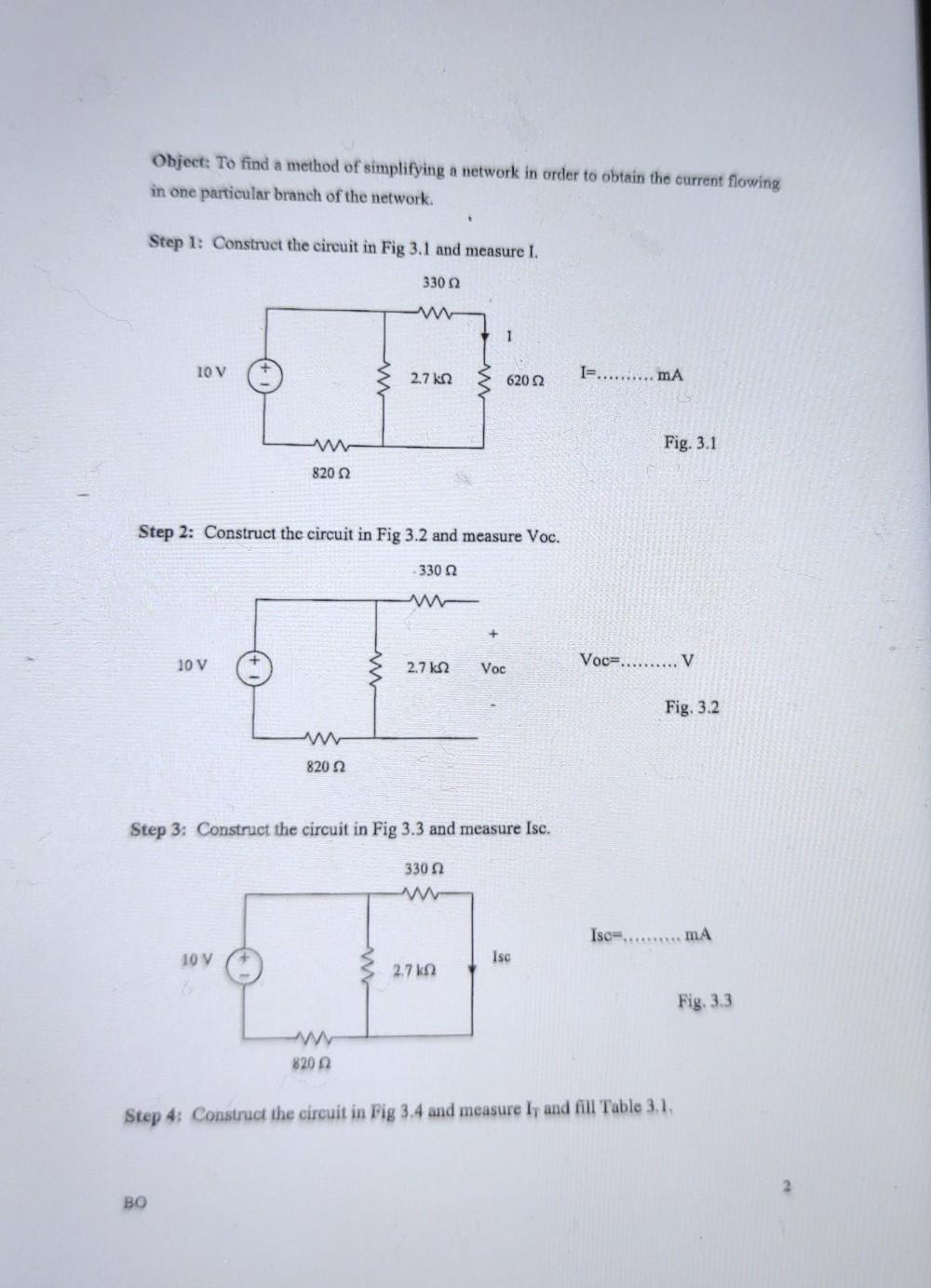 Solved Object: To find a method of simplifying a network in | Chegg.com