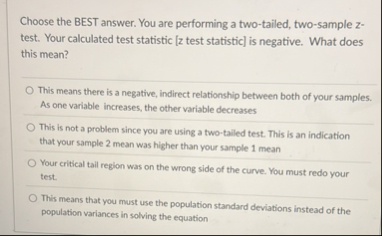 Solved Choose the BEST answer. You are performing a | Chegg.com