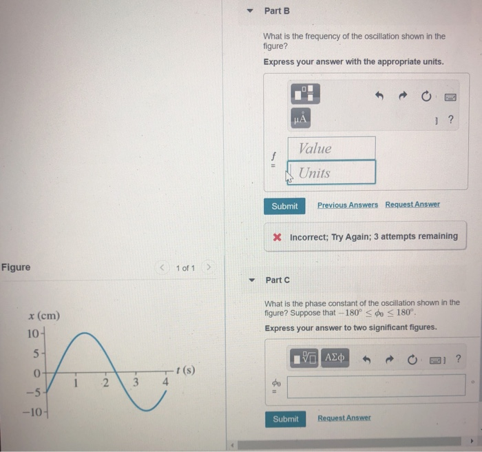 Solved Part B. What Is The Frequency Of The Oscillation | Chegg.com