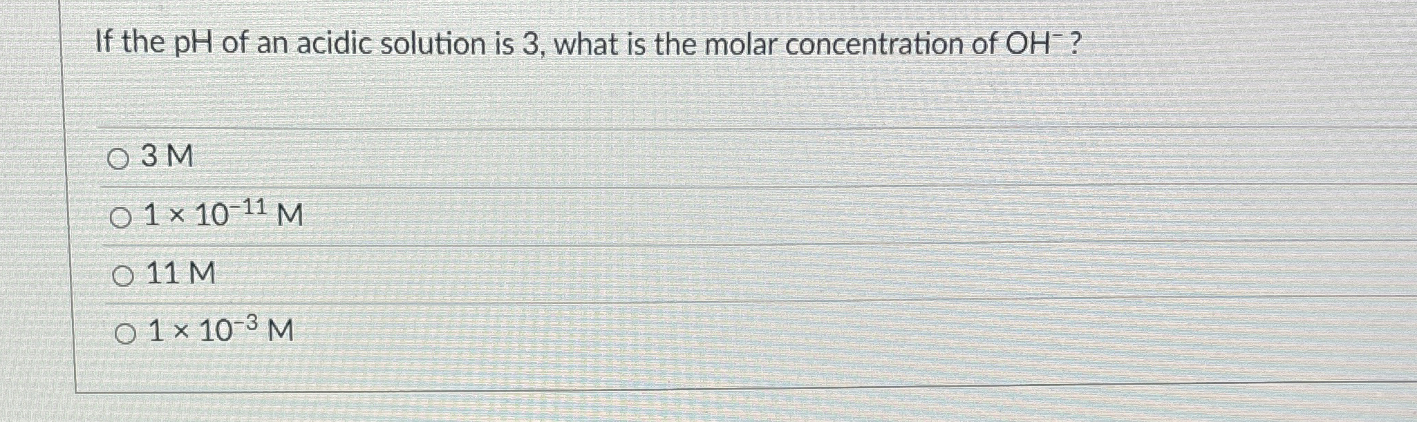 Solved What does this mean If the pH of an acidic solution