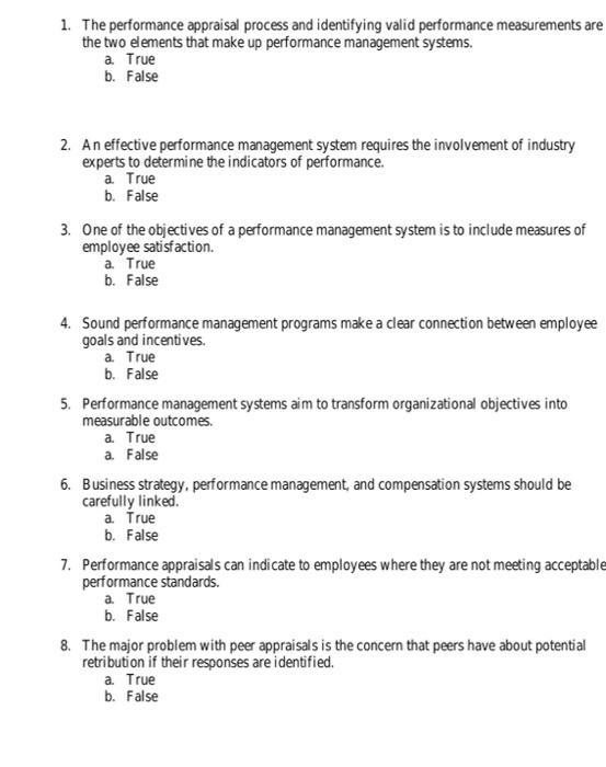 1. The performance appraisal process and identifying