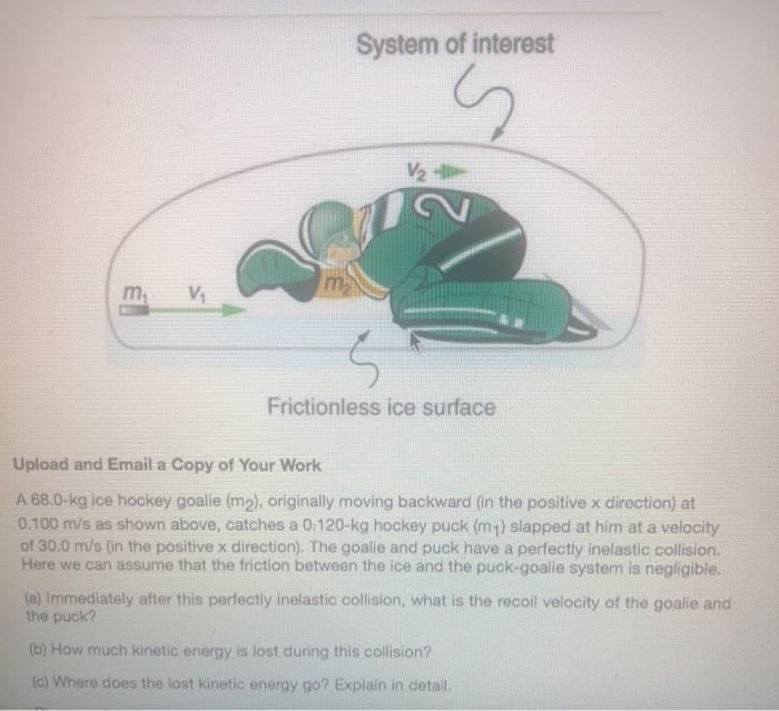Solved System of interest S V21 m m; Vi . Frictionless ice | Chegg.com
