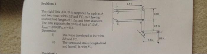 Solved The rigid litik AACD is serported by a pin at A and | Chegg.com