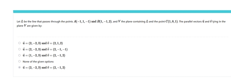 Solved Let L ﻿be The Line That Passes Through The Points 0212