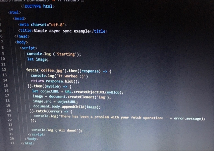 Solved So how do we fix the problematic fetch() example and | Chegg.com