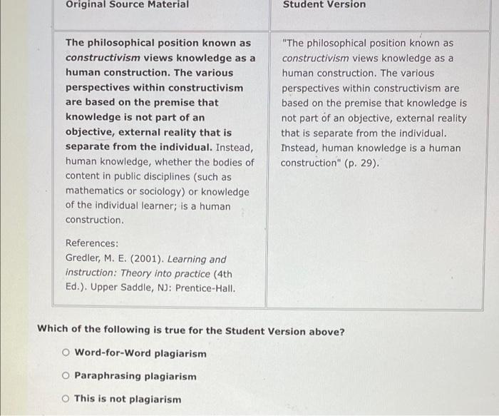 Solved Original Source Material Student Version Analysis of