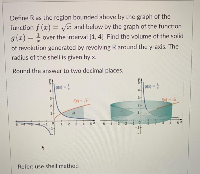 Solved Define R as the region bounded above by the graph of | Chegg.com