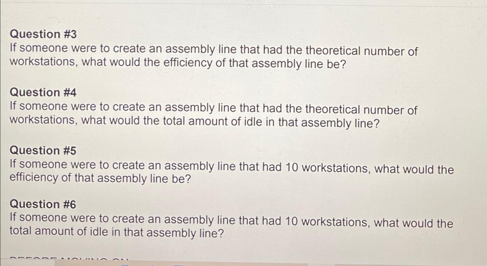 Solved Question #3If someone were to create an assembly line | Chegg.com