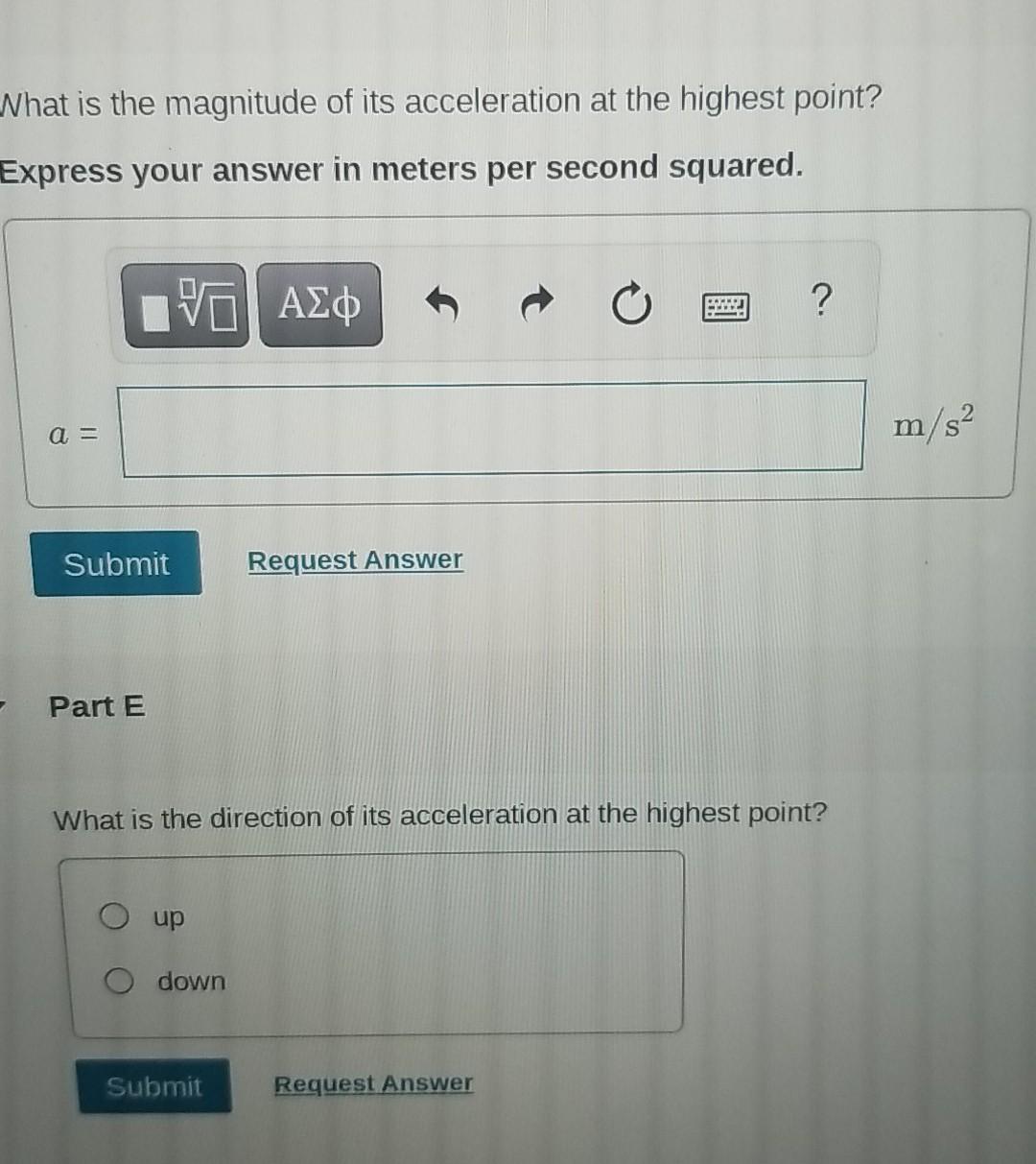 Solved Part B An Egg Is Thrown Nearly Vertically Upward From Chegg