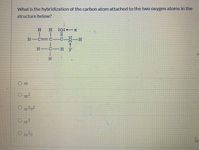 Solved What is the hybridization of the carbon atom attached | Chegg.com