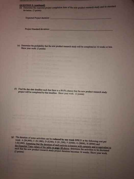 Solved ADMZIGE M, N, P, Ind QUESTION S: Project Management | Chegg.com