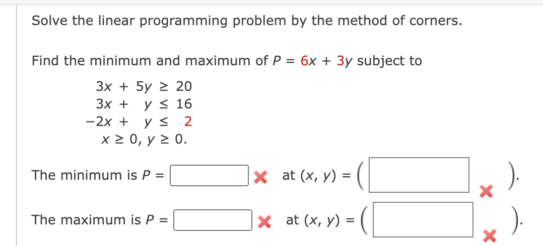 Solved Solve the linear programming problem by ﻿the method | Chegg.com