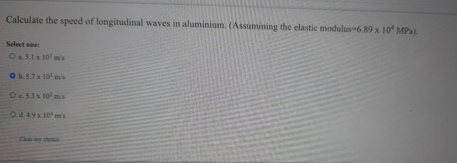Solved Calculate the speed of longitudinal waves in | Chegg.com