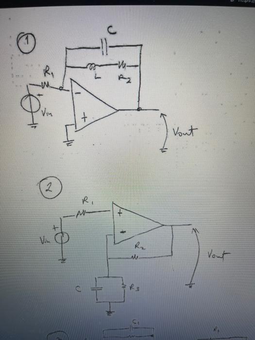 Solved For each op-amp circuit diagram: - Derive the | Chegg.com