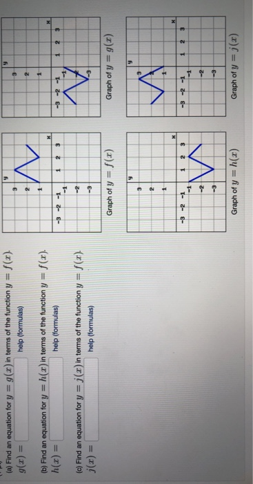 Solved A Find An Equation For Y G X In Terms Of The Chegg Com