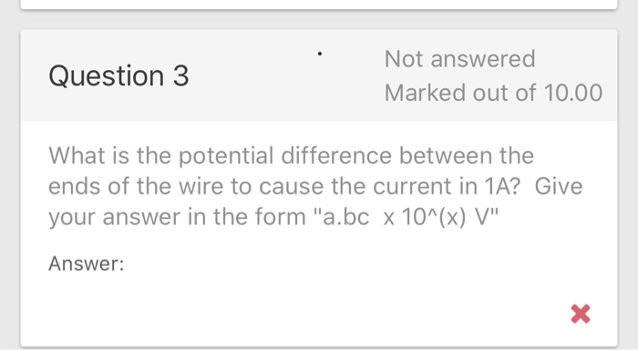 Solved Question 3 Not answered Marked out of 10 00 What is Chegg com Solved Question 3 Not answered Marked out of 10 00 What is Chegg com