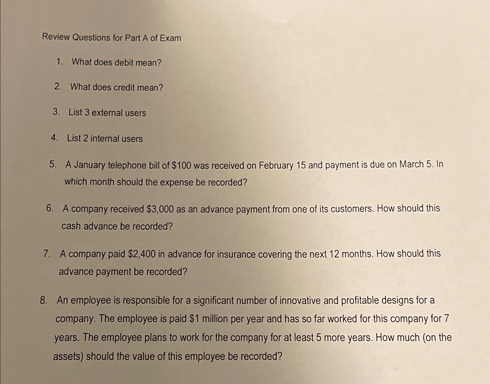 solved-review-questions-for-part-a-of-examwhat-does-debit-chegg