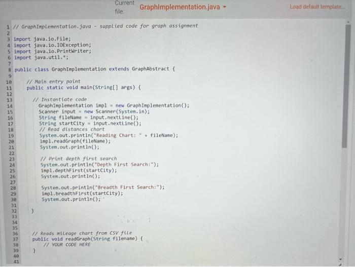 Solved i need JAVA help with read graph, breadth first | Chegg.com