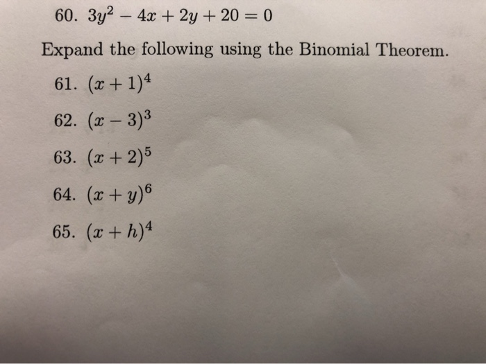 60 3y2 4x 2y 0 Expand The Following Using Chegg Com