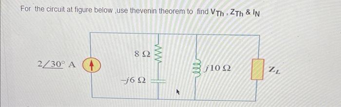 Solved For the circuit at figure below , use thevenin | Chegg.com