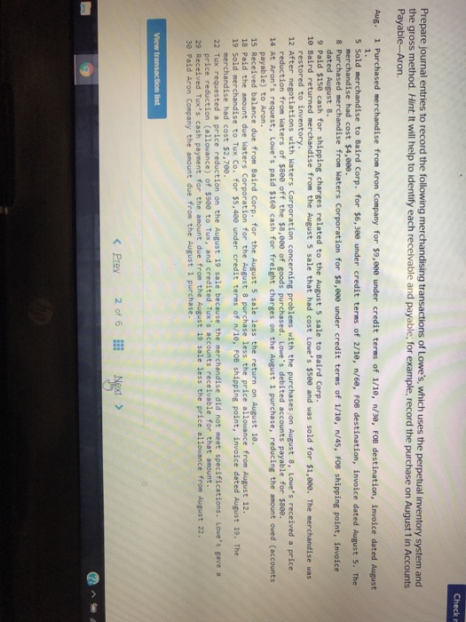 Solved Journal Entry Worksheet Purchased Merchandise From Chegg Com