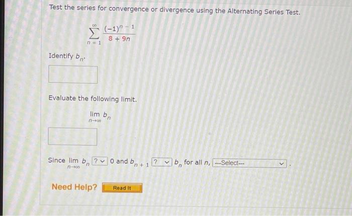 Solved Test the series for convergence or divergence using | Chegg.com