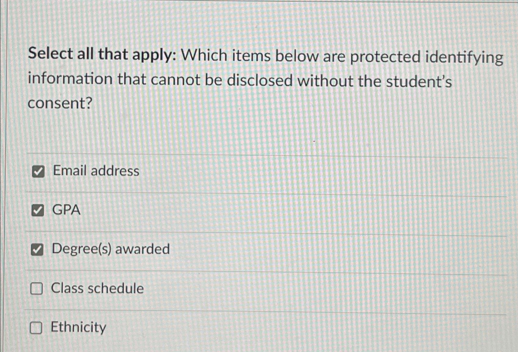 Solved Select all that apply: Which items below are | Chegg.com