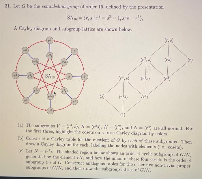 1. Let G be the semiabelian group of order 16 ,