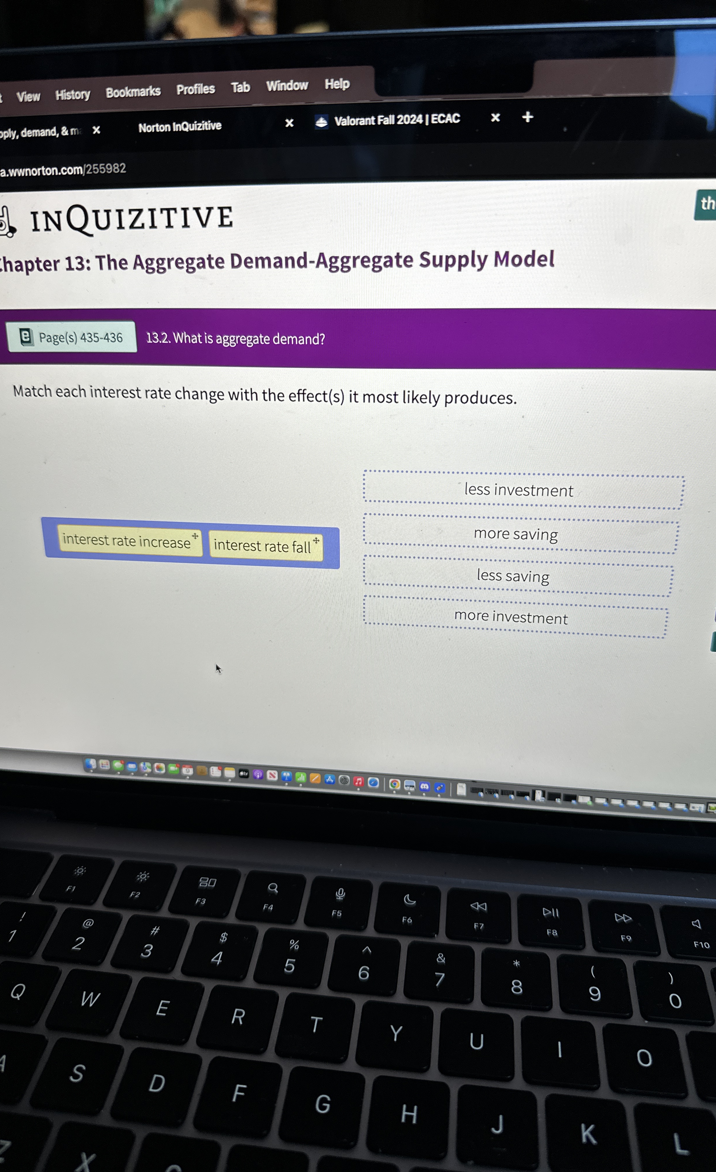 Solved Match each interest rate change with the effect(s)