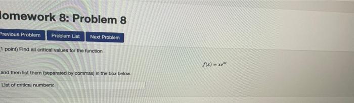 Solved Somework 8: Problem 8 Previous Problem Problem List | Chegg.com