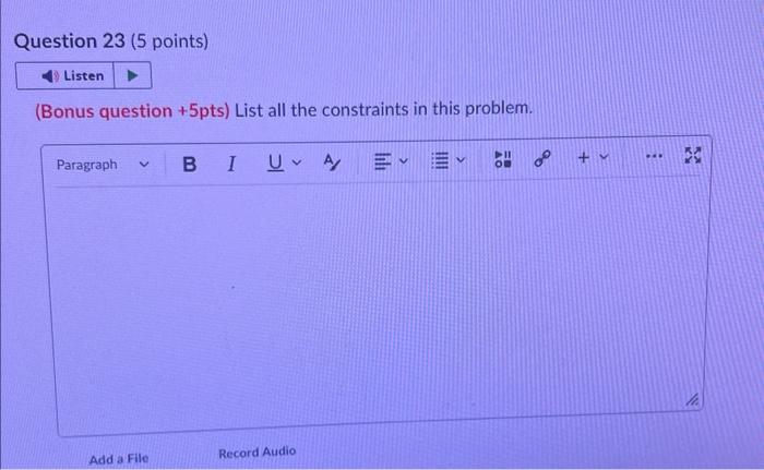 Solved The following is a graph of a linear programming | Chegg.com