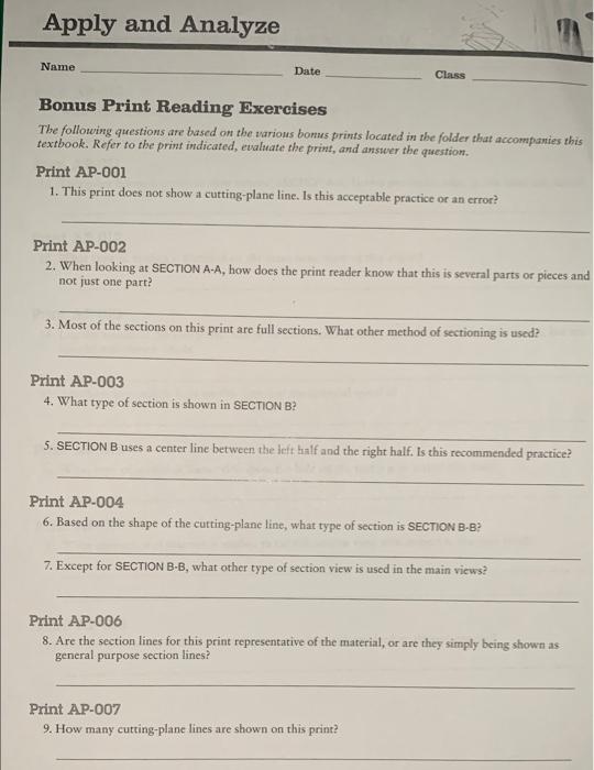 Print reading for industry 11th edition Bonus Print