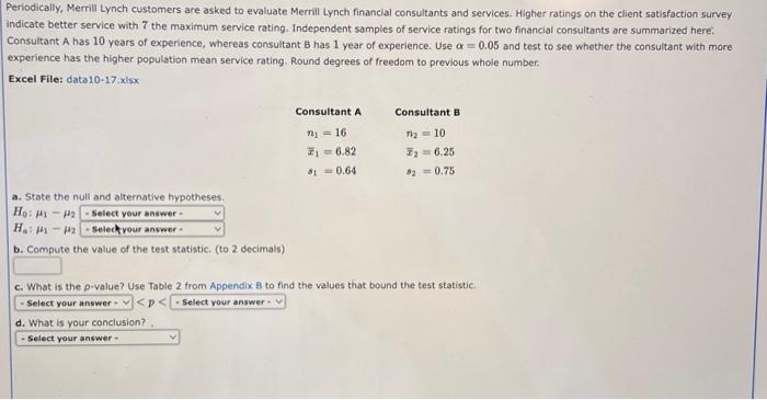 Solved Periodically, Merrill Lynch Customers Are Asked To | Chegg.com