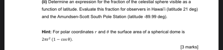 Solved (ii) ﻿determine An Expression For The Fraction Of The 