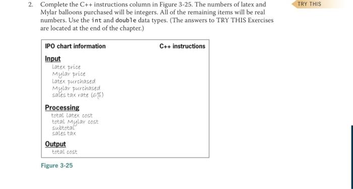 Solved Complete the C++ instructions column in Figure 3-25. | Chegg.com