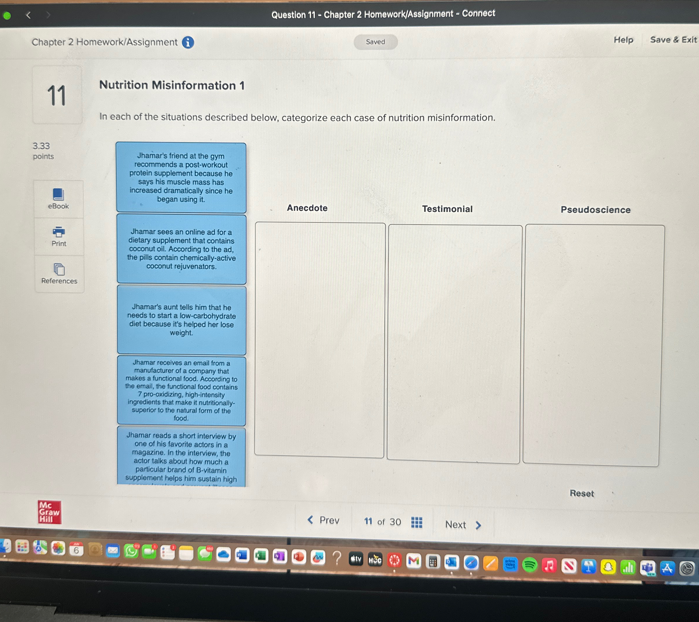 Solved Question 11 - ﻿Chapter 2 ﻿Homework/Assignment - | Chegg.com
