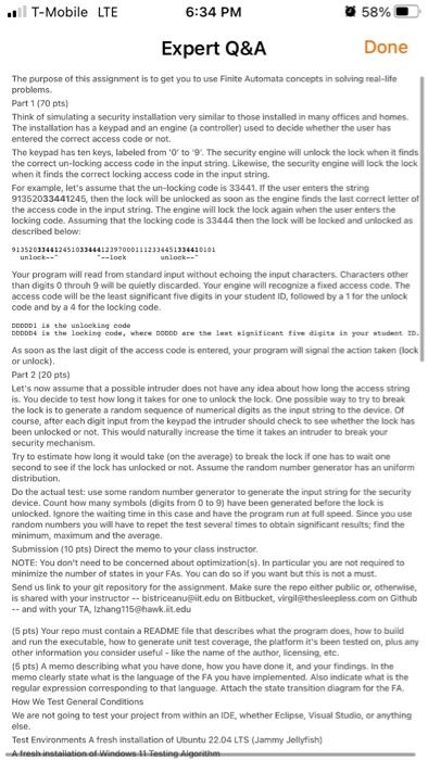 Solved Expert Q\&A The purpose of this assignment is to get | Chegg.com