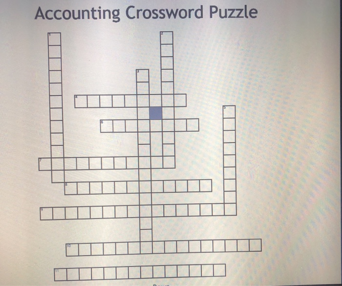 Accounting Crossword Puzzle Across Down 4 The Chegg 