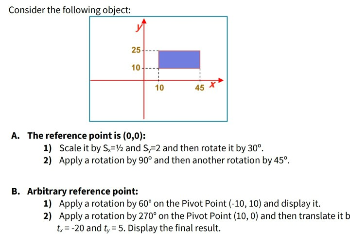 Solved Consider the following object: 25 10 10 45 x A. The | Chegg.com