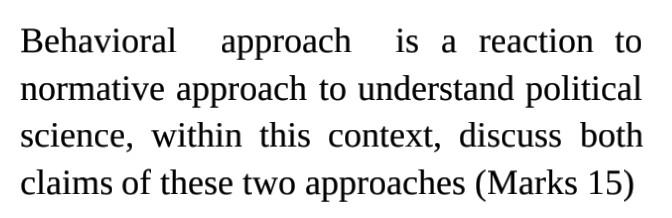 normative approach in political science