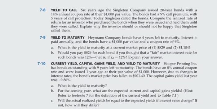 Intermediate Problems 5 14 7 5 Bond Valuation An Chegg 